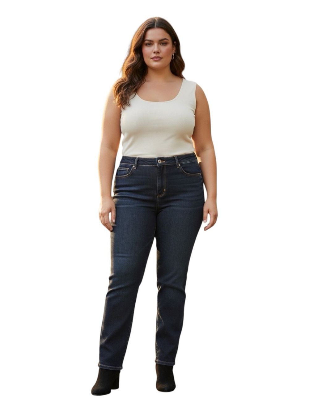 Venezia Straight-Leg Jeans in Dark Blue